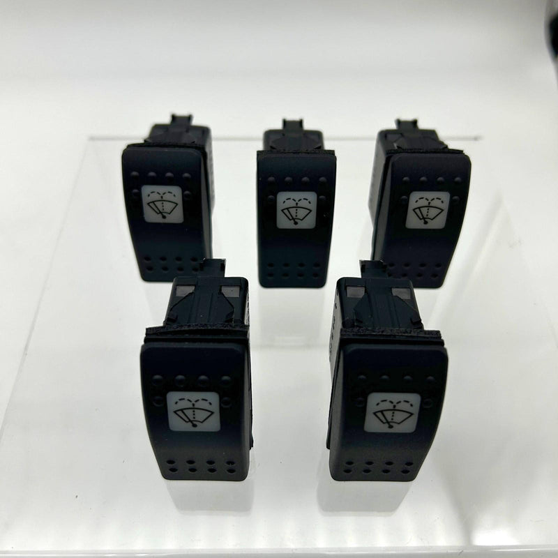 Carling VRB2S00C-B9C67-300-XNC2 Snap-In Rocker Switches Wiper 15Amp 24Volt 5pk 2