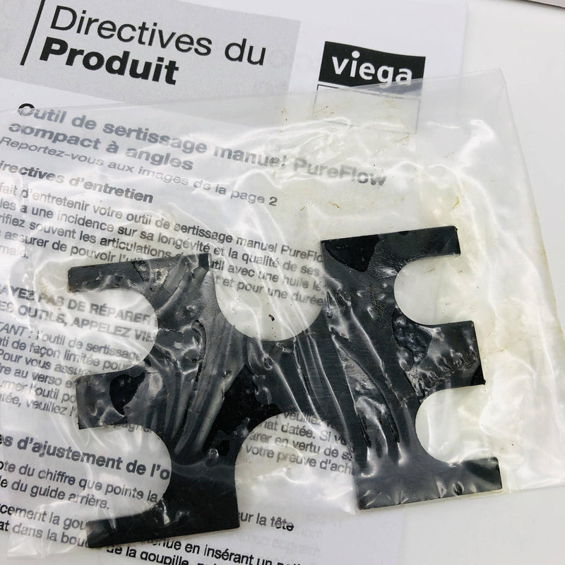 PureFlow 41744 Crimp Hand Tool 3/4in Pex Zero Lead Compact Angled Blue Version D 3