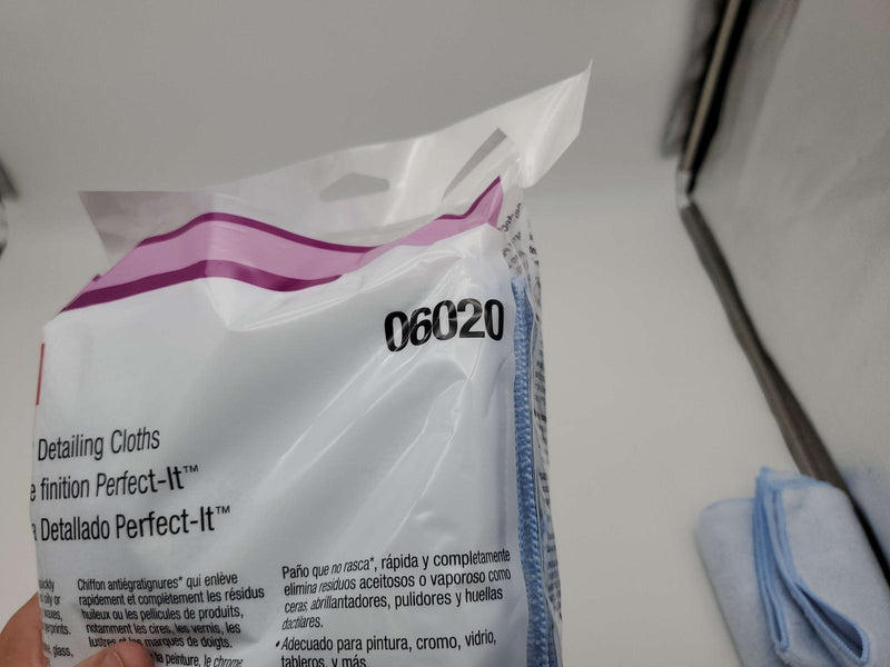 3M Perfect It Show Car Detailing Cloths 12" x 14" 06020 Blue Pack of 6 4