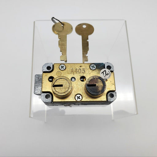 Ilco Safe Deposit Box Lock A403 RH Right Hand Double Big Nose 3 Keys A4031000441 2