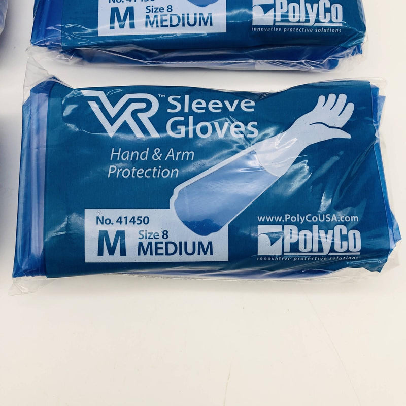 PolyCo 41450 Sleeve Gloves Medium 11 Mil Disposable Nitrile Polyolefin 6 Pairs 2