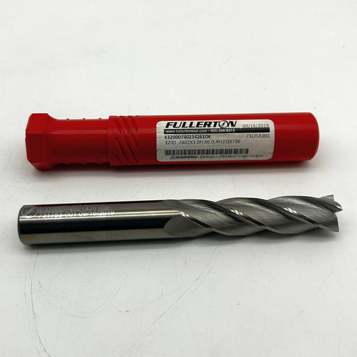 Fullerton E3200D740214261OE End Mill .7402 x 3.0 FL x 6.0 OAL 4FLEQ4736 3200 Srs 1