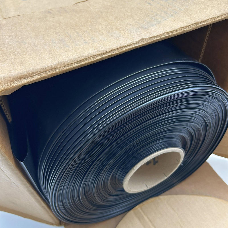 Uline S-7926 Black Poly Tubing Roll 6 Mil 24" x 500' LDPE Non-Vacuum 1 Roll 6