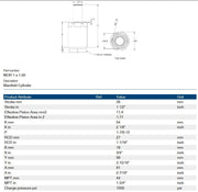Hyson MOR 1 x 1.5 Manifold Cylinder 1.5" Stroke 1-7/8-12 Thread 1500 Series 2