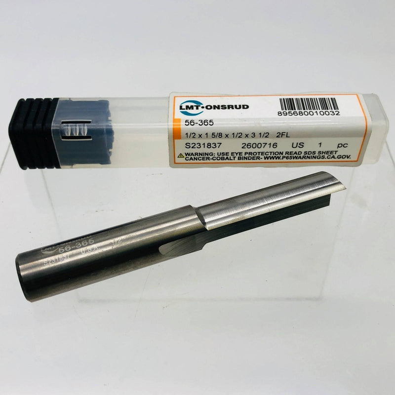 LMT Onsrud 56-365 Straight Wood Router Solid Carbide 1/2x1-5/8x1/2x3-1/2 2 Flute 1
