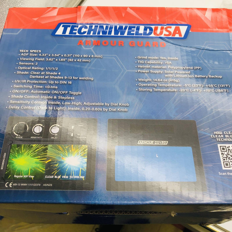 Armour Guard AGSPARTAN2.0 Welding Helmet Auto-Darkening High Impact Nylon 2