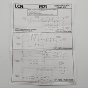 LCN 1371-18TJ Mounting Plate Dark Bronze Top Jam Mount Head Frame Less 1-1/2" 7