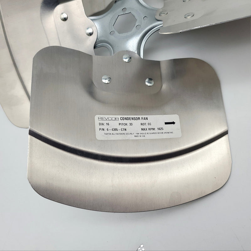 Revcor 6-4395-CTN Condensor Fan 16in Diameter 33 Pitch CC Rotation 1625 Max RPM 2