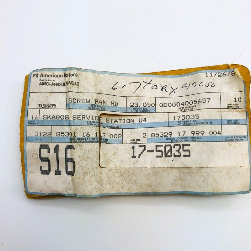 AMC Jeep 4005657 Screw Pan Head for Front Door Handles Latches OEM NOS CJ 7/8 2