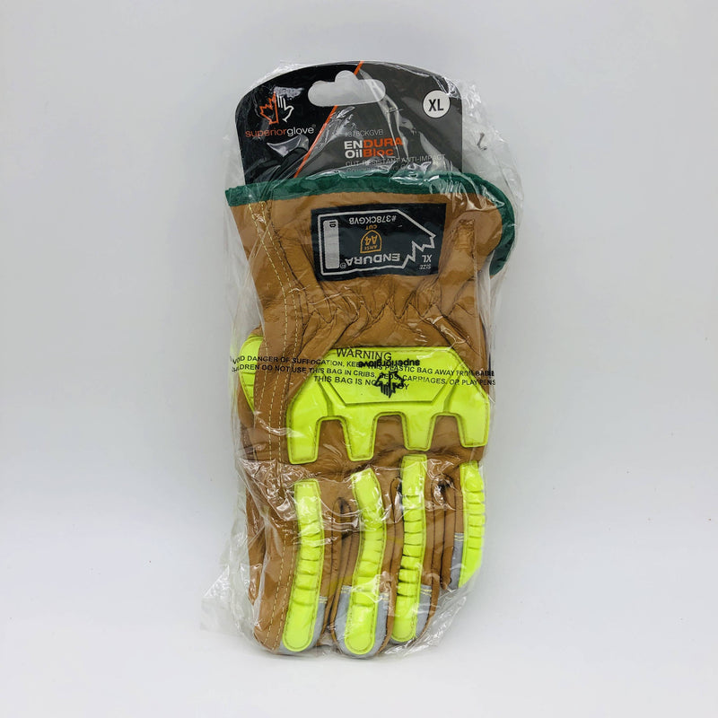 Superior 378CKGVB Cowgrain Drivers Glove XL Cut Resistant Anti Impact 1 Pair 6