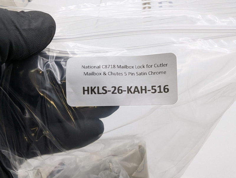 National C8718 Mailbox Lock for Cutler Mailbox & Chutes 5 Pin Satin Chrome 5