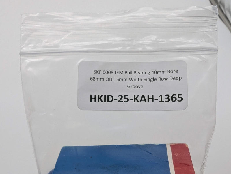 SKF 6008 JEM Ball Bearing 40mm Bore 68mm OD 15mm Width Single Row Deep Groove 5