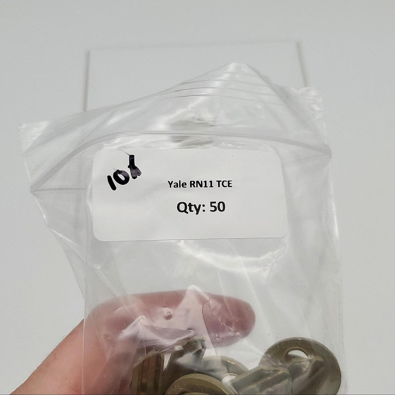 10x Yale RN11 TCE Key Blanks TCE Keyway Nickel Silver 6 Pin NOS 3