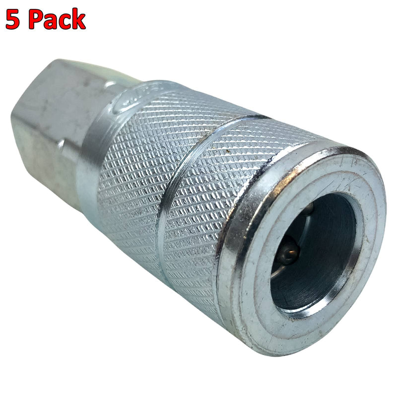 5pk Sleeve Quick Coupler 3/8" Body 3/8" FNPT Automotive Type G Legacy A76610-X