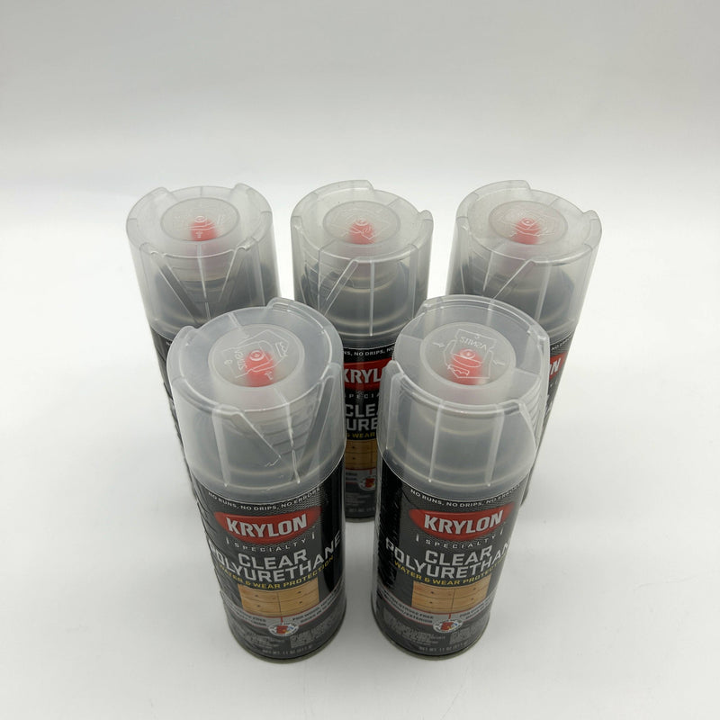 Krylon K07005777 Clear Polyurethane Spray Gloss Finish 11oz Can 5pk/Case