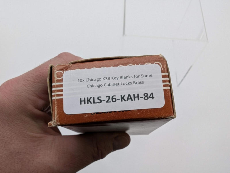 10x Chicago K38 Key Blanks for Some Chicago Cabinet Locks Brass 4