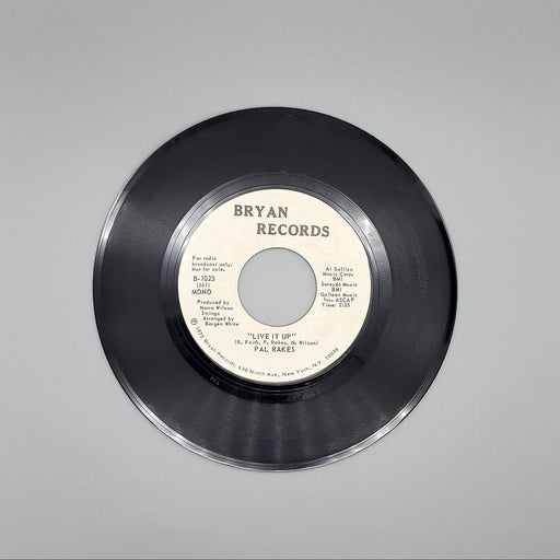 Pal Rakes Live It Up Single Record Bryan Records 1975 B-1023 PROMO 2