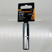 GearWrench 80512 Deep Socket 7/16" 12-Point 3/8" Drive Polished Alloy Steel 1