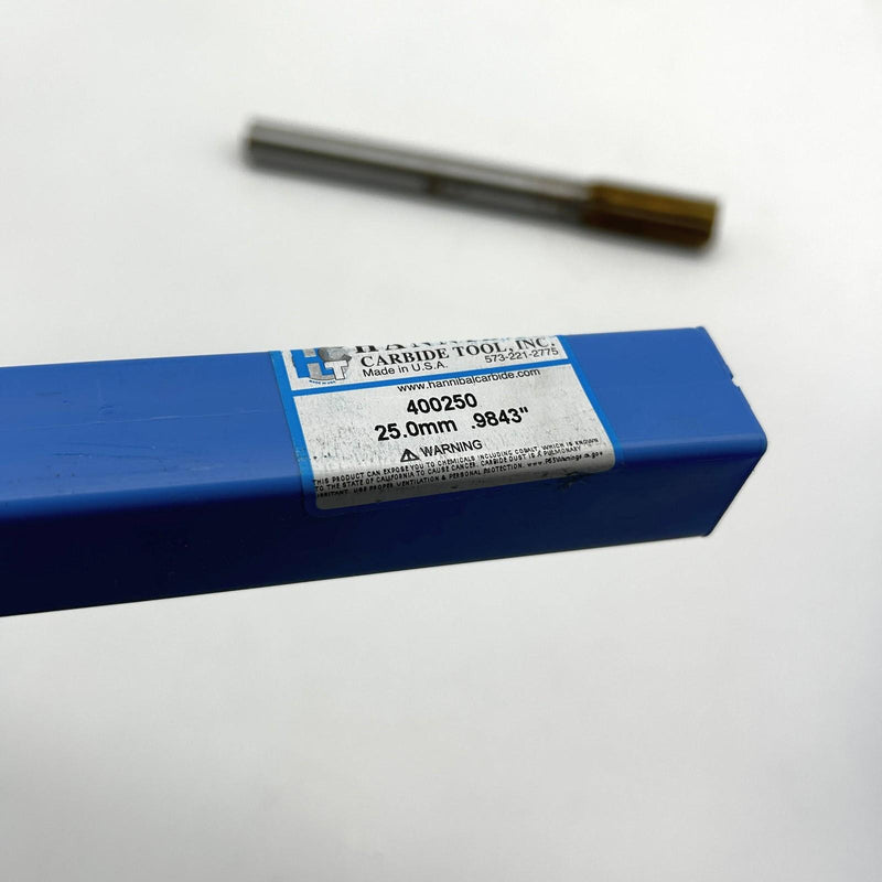 Hannibal 400250 Reamer Straight Shank and Flute Type 400 0.9843/25mm 7/8 Shank