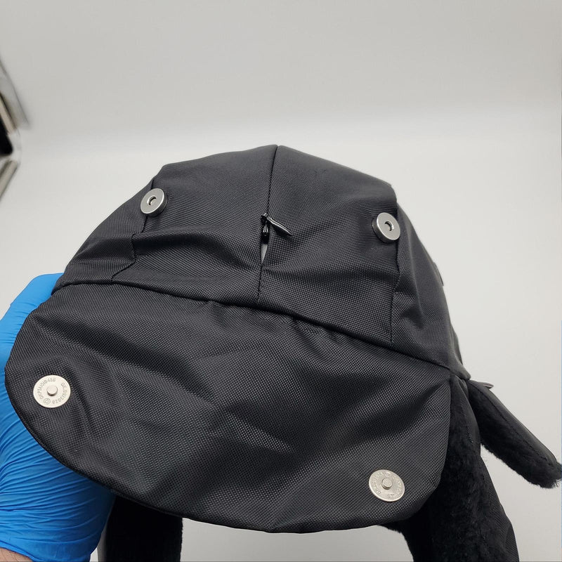 Ergodyne Classic Trapper Hat Black L / XL 6802Z w/ Bump Cap Insert Airline Logo 9