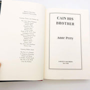 Cain His Brother Anne Perry Hardcover 1995 1st Ed/Print London Crime Thriller 7