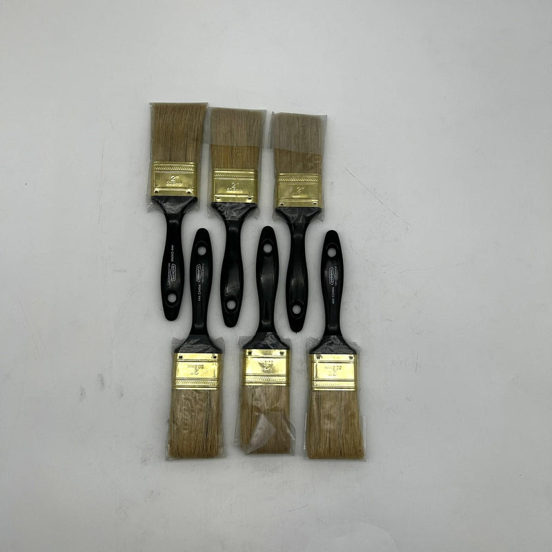 Osborn 70070 Varnish Brush 2in Wide 9/16in Thick 2-3/4in Trim White Bristle 6pk 8