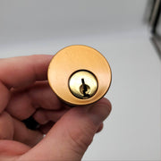 Dexter Mortise Lock Cylinder 1" Length Satin Bronze 9090 5 Pin 2 Keys 3