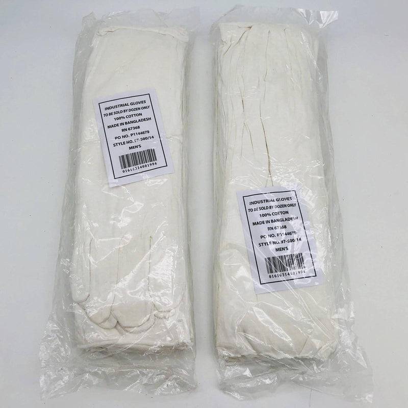 PIP 97-500/14 White Inspection Gloves 14" Long Premium Universal Size 2 Dozen 1