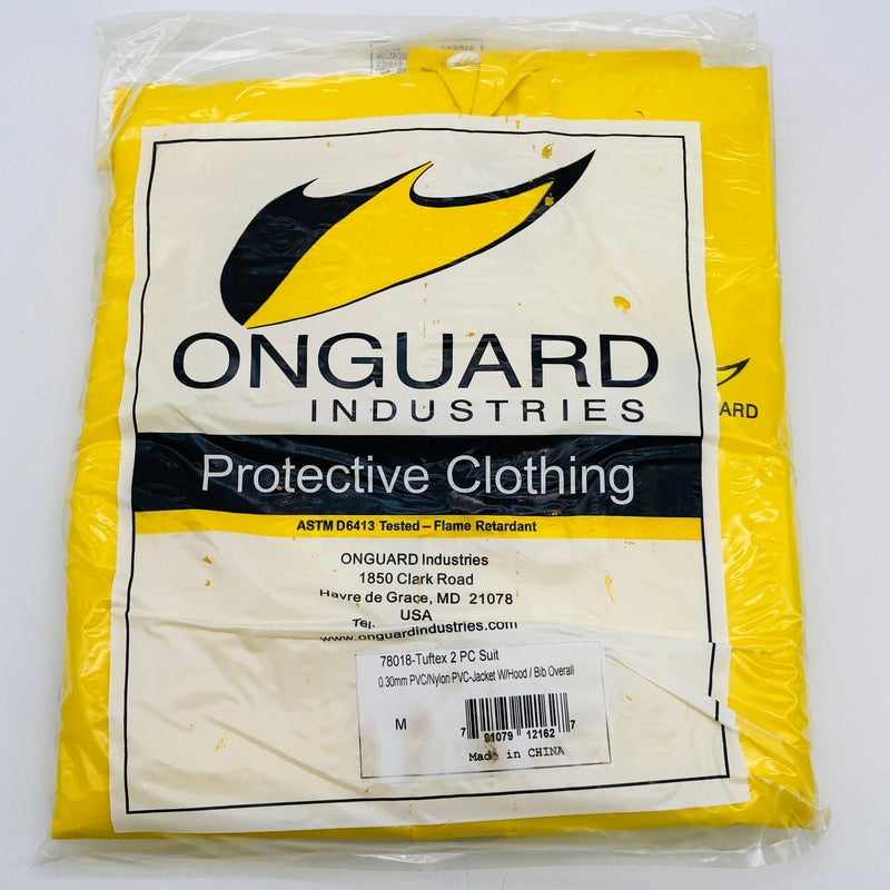 Onguard 78018-M Protective Suit Sz M Tuftex Jacket Hood Bib Overall Flame Retard 1