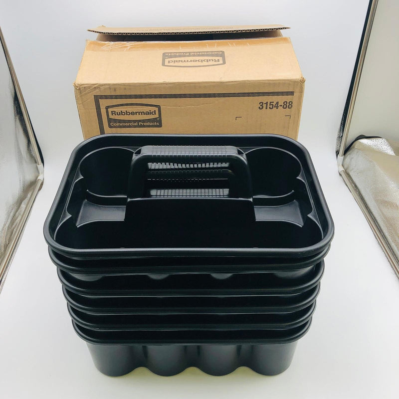 Rubbermaid FG315488BLA Carry Caddy Food Delivery Cleaning Water Bottles Blck 6pk 9