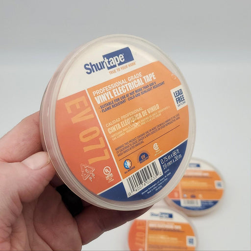 Shurtape Electrical Tape 7 Mil 3/4" x 66ft Pro Grade Orange EV 77 5 Rolls 2