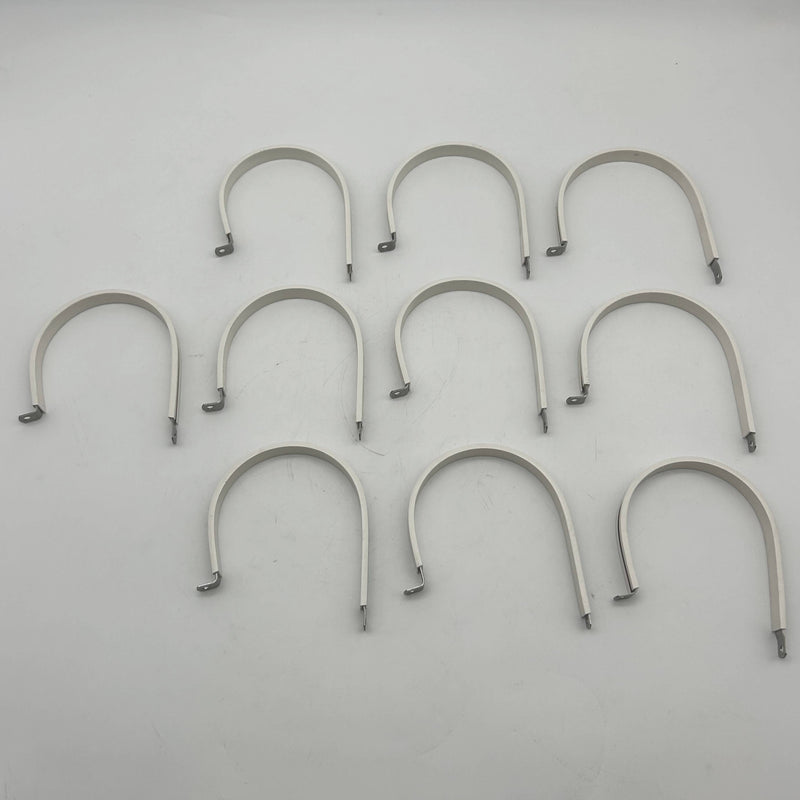 Star Technologies STAR-SS-54WP White Cushion Clamp 3.75 Dia 304 SS Pk of 10