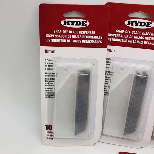 Hyde 42357 Blade for Utility Knife Snap Off 18MM W/ Dispenser Lot of 5/50 Blades 2