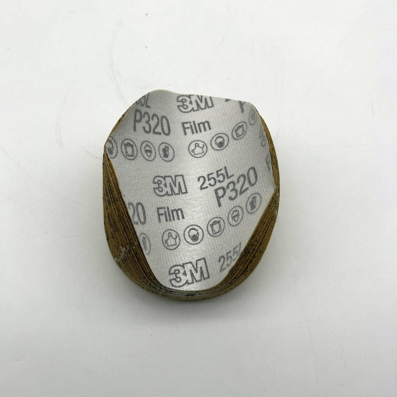 3M Hookit 00959 Gold Film Disc 5in x NH P320 255L Hook and Loop AO 100/bx 5
