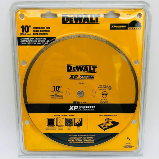 Dewalt DW4761 Circular Wet Saw Blade 10" w 5/8" Arbor For Ceramic Tile Cutting 1
