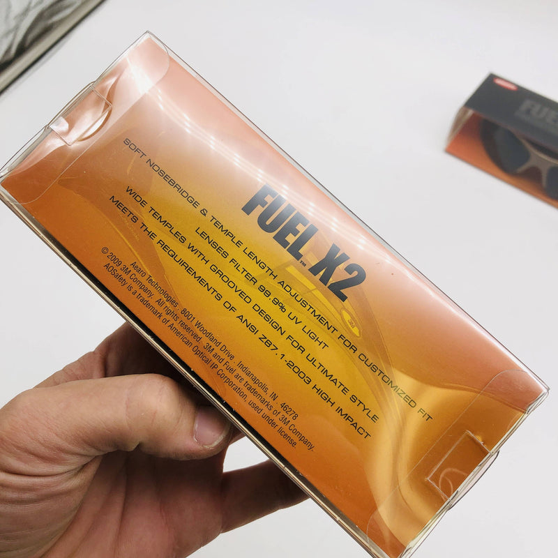 3M 11636-00000-10 Fuel X2 Safety Glasses Dk Copper Frame Brown Anti-Fog Lens 2pk 3