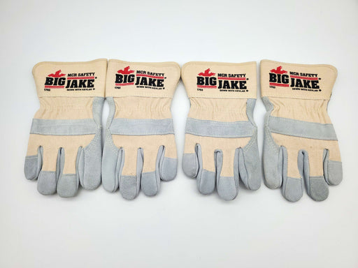 MCR Big Jake A3 Cut Resistant Gloves Cow Leather Palm 1702 Size Small 2 Pairs 1