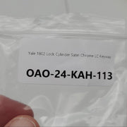 Yale 1802 Lock Cylinder Satin Chrome LC Keyway 6 Pin Key in Knob 6
