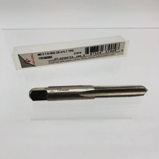 Cle-Line 1191363800 Taper Tap M9 X 1.0 HSG D5 4 Flutes 1