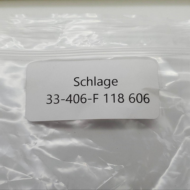 2x Schlage 33-406 Cylinder Plugs 1-1/8" F Keyway 6 Pin Satin Brass 606 7
