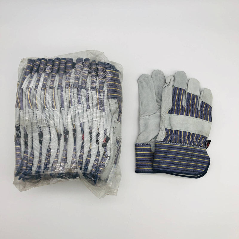 MCR Safety 1400 Split Leather Palm Work Gloves Size XL Safety Cuff 2.5"L 12 Pair 10