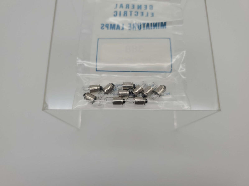 GE 388 Mini Bulbs 1 Watt T1 3/4 Midget Groove 28V Pack of 10 2