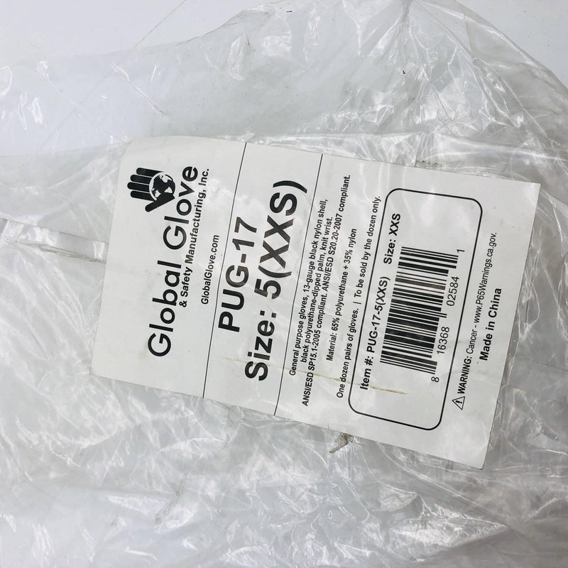 Global Glove PUG-17 Work Glove XXS Lightweight Seamless Polyurethane 12 Pairs 2