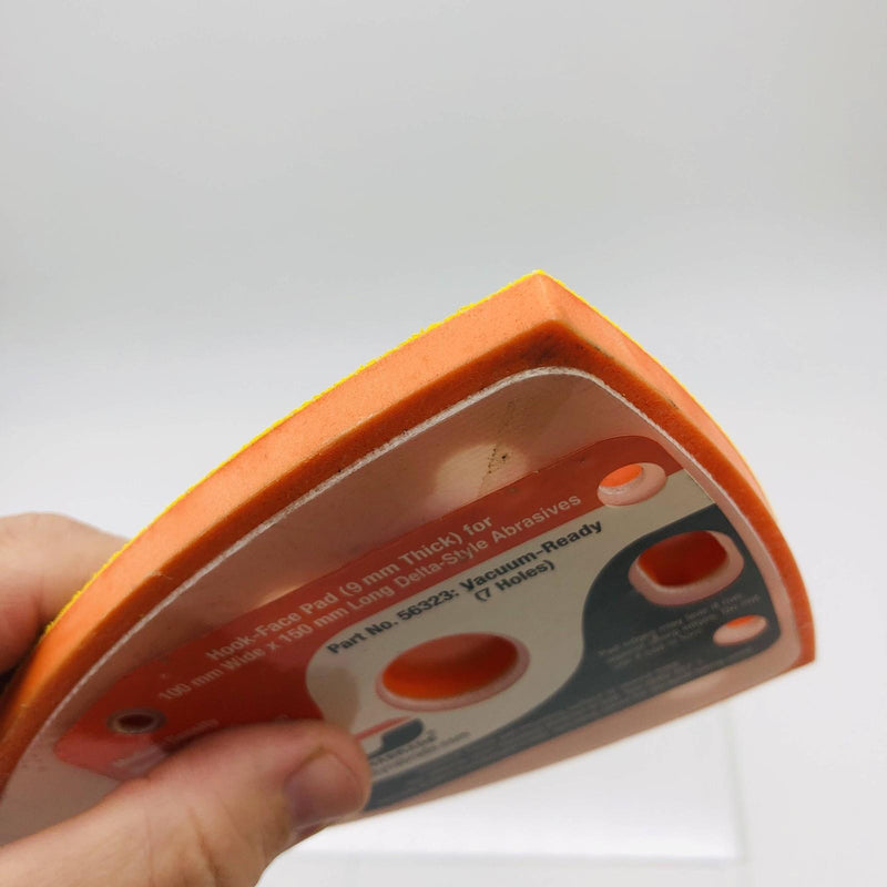 Dynabrade 56323 Backing Pad Triangular Hook Face 9mm Thick 100mm W x 150mm L 3