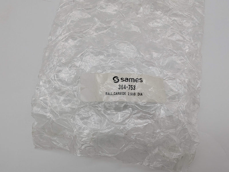 2-1/2" Solid Tungsten Carbide Ball Sames 364-753 for Fluid Handling
