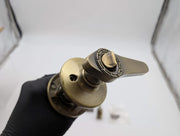 Kwikset Keyless Exit Lock Knob & Lever Grecian Antique Brass 2-3/8" Backset 2