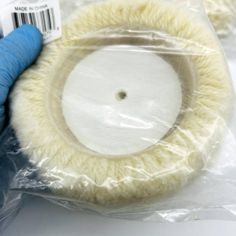 Hi-Tech Industries HB-3175 Mini Buffing Cutting Pad Wool 3.5in Hook and Loop 3pk 5
