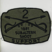 US Army Subaltern Shoot Support Patch 1980 Vintage Tank Gunnery Qualification 2 1
