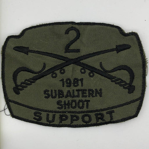 US Army Subaltern Shoot Support Patch 1980 Vintage Tank Gunnery Qualification 2 1
