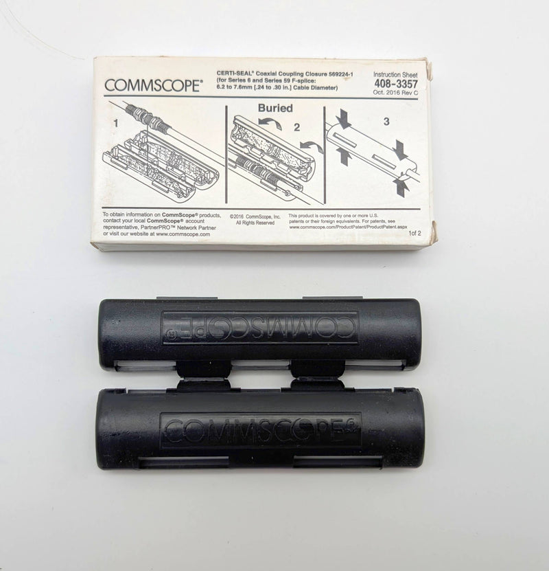 Commscope 569224-1 RG-6 Coaxial Cable Sleeve Splice Gel Enclosure Direct Burial 1